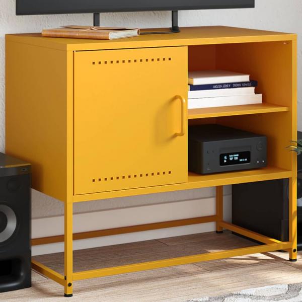 ARDEBO.de - TV-Schrank Senfgelb 68x39x60,5 cm Stahl