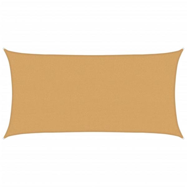 Sonnensegel 160 g/m² Rechteckig Sandfarben 2x4 m HDPE