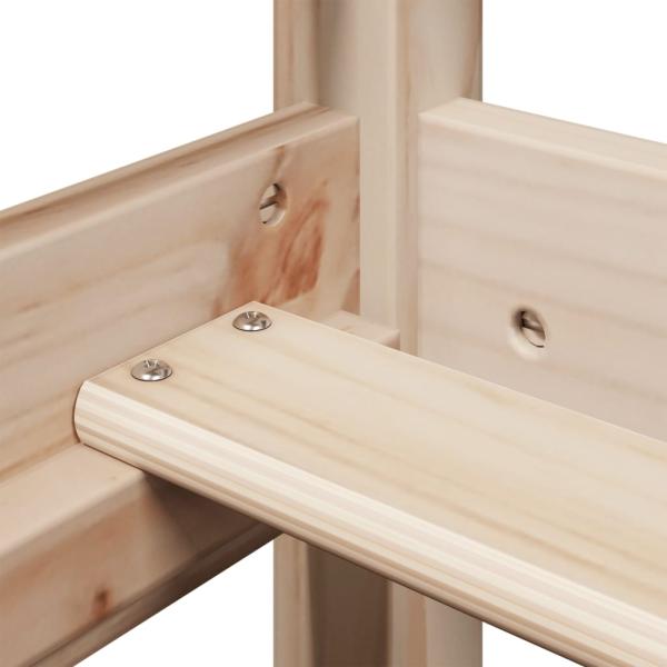 Hochbett mit Dach 90x190 cm Massivholz Kiefer