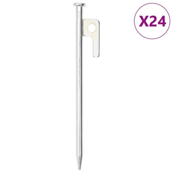 ARDEBO.de - Zeltheringe 24 Stk. 20 cm 9 mm Verzinkter Stahl