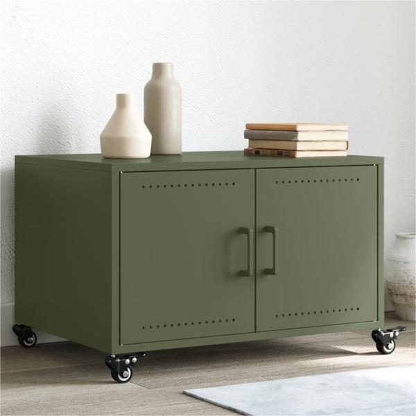 ARDEBO.de - Couchtisch Olivgrün 68x50x43,5 cm Stahl
