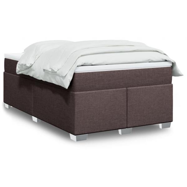 ARDEBO.de - Boxspringbett mit Matratze Dunkelbraun 120x200 cm Stoff