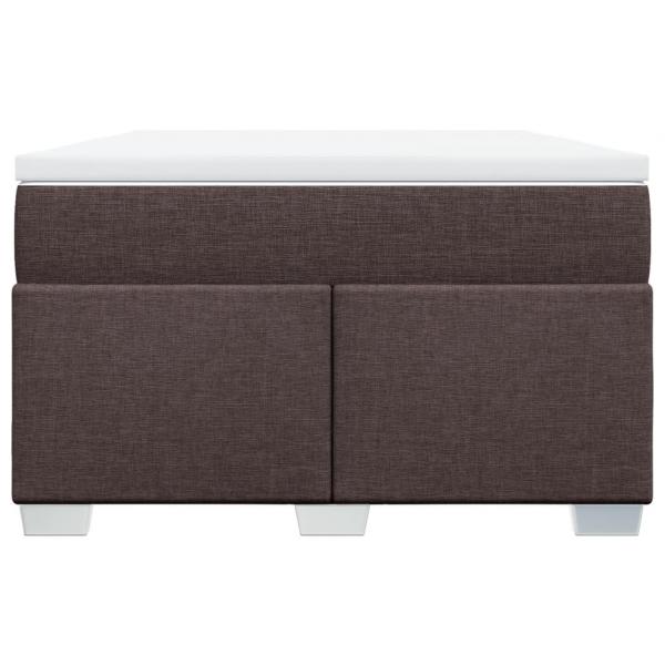 Boxspringbett mit Matratze Dunkelbraun 120x200 cm Stoff