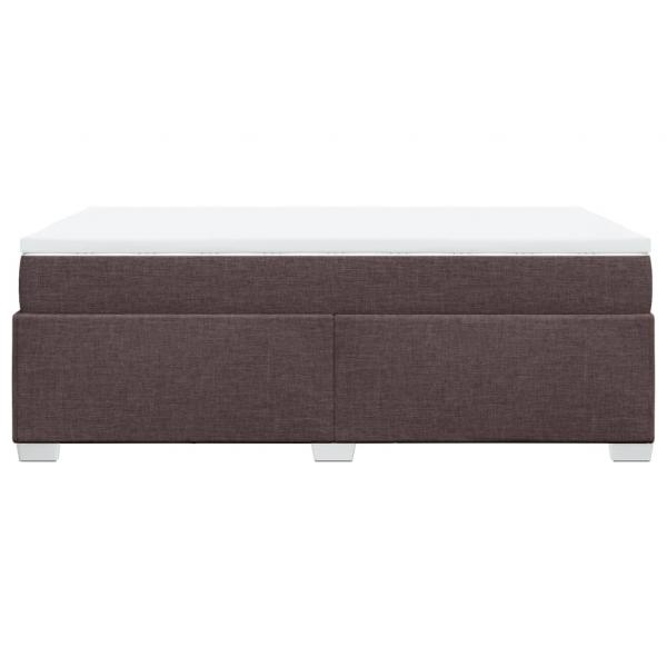 Boxspringbett mit Matratze Dunkelbraun 120x200 cm Stoff