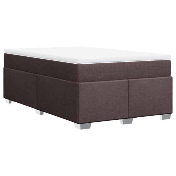 Boxspringbett mit Matratze Dunkelbraun 120x200 cm Stoff