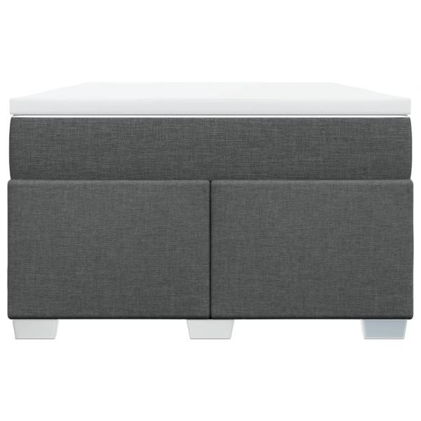Boxspringbett mit Matratze Dunkelgrau 120x200 cm Stoff