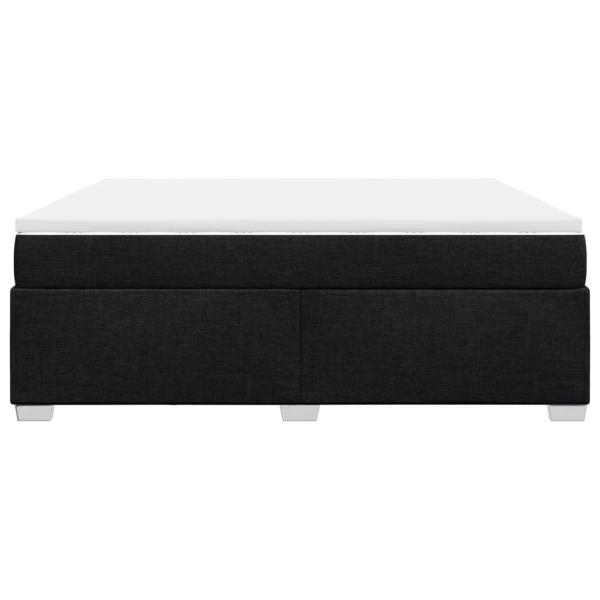 Boxspringbett mit Matratze Schwarz 180x200 cm Stoff