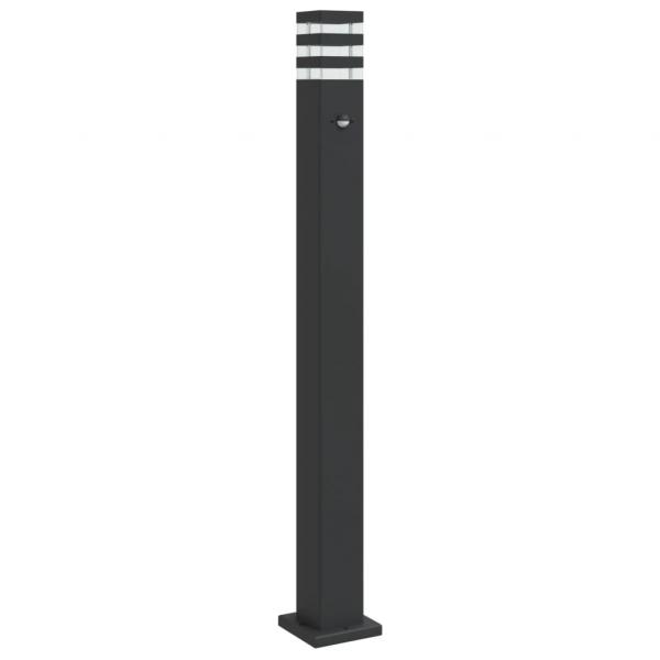 Wegeleuchte mit Bewegungsmelder Schwarz 110 cm Aluminium