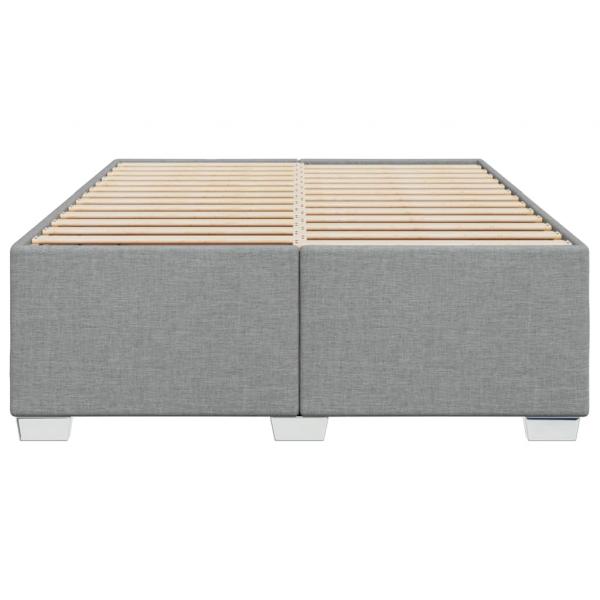 Bettgestell ohne Matratze Hellgrau 140x200 cm Stoff