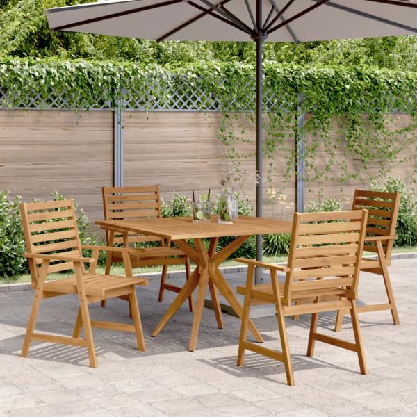 ARDEBO.de - 5-tlg. Garten-Essgruppe Massivholz Akazie