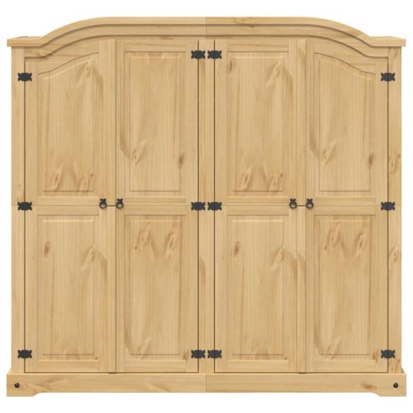 Kleiderschrank Corona 194x52x186 cm Massivholz Kiefer
