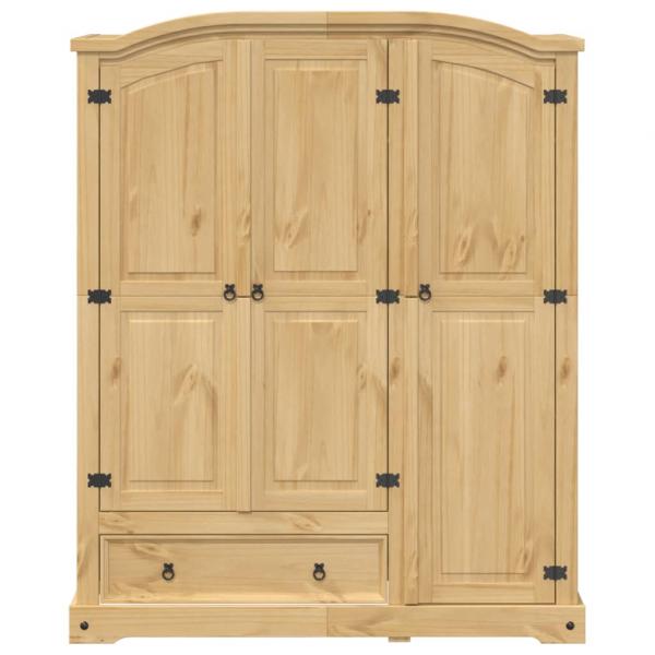 Kleiderschrank Corona 151,5x52x186 cm Massivholz Kiefer