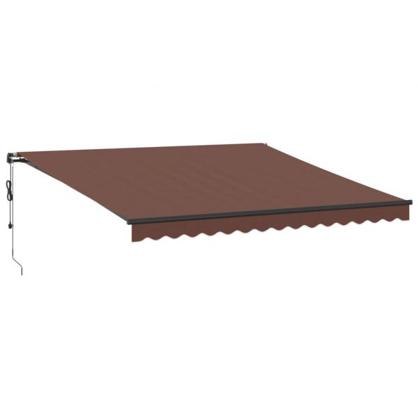 Markise Automatisch mit LEDs Braun 400x350 cm
