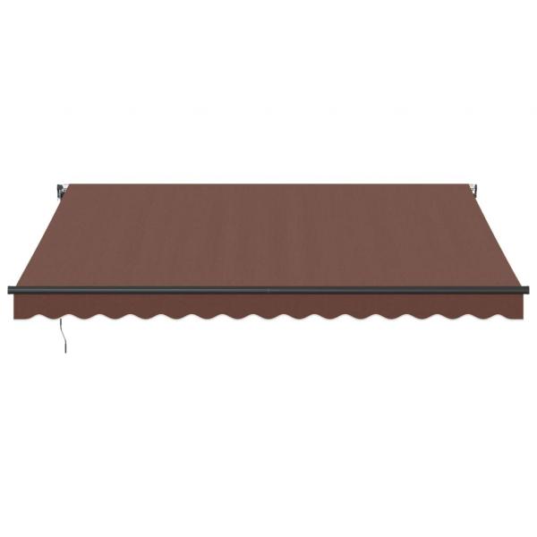Markise Automatisch mit LEDs Braun 400x350 cm