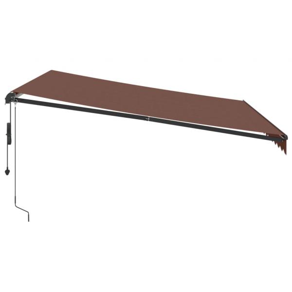 Markise Automatisch mit LEDs Braun 400x350 cm