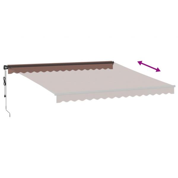 Markise Automatisch mit LEDs Braun 400x350 cm