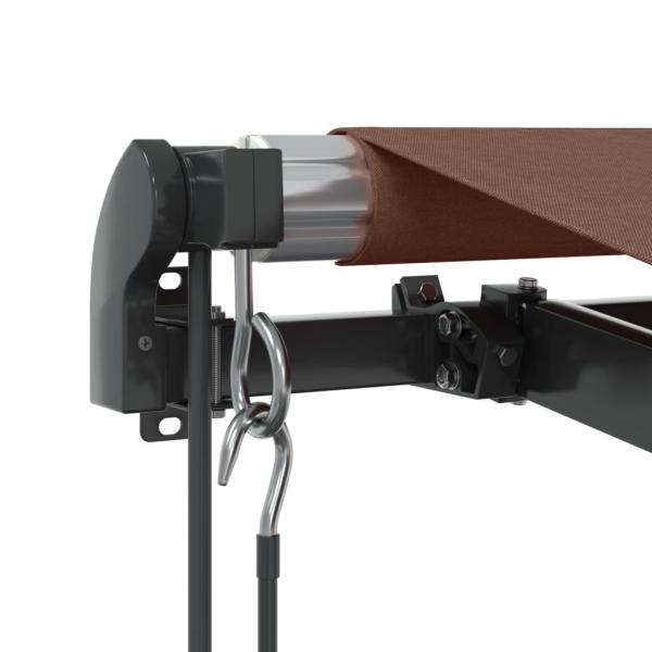 Markise Automatisch mit LEDs Braun 400x350 cm