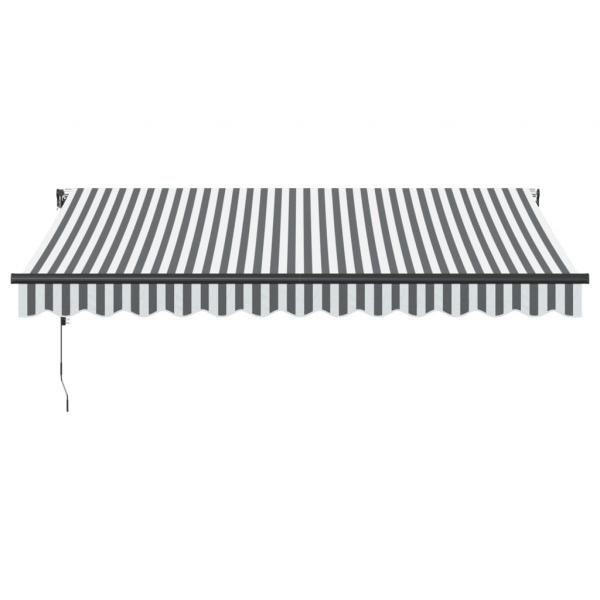 Markise Automatisch Anthrazit und Weiß 350x250 cm
