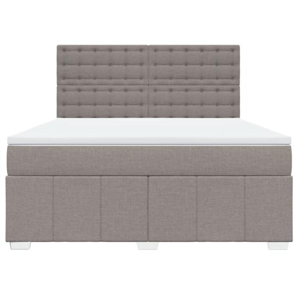 Boxspringbett mit Matratze Taupe 180x200 cm Stoff