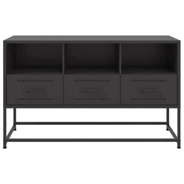 TV-Schrank Schwarz 100,5x39x60,5 cm Stahl