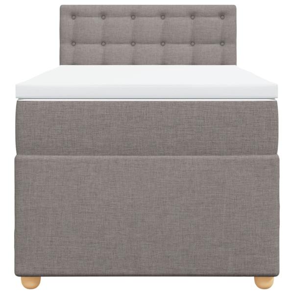 Boxspringbett mit Matratze Taupe 80x200 cm Stoff