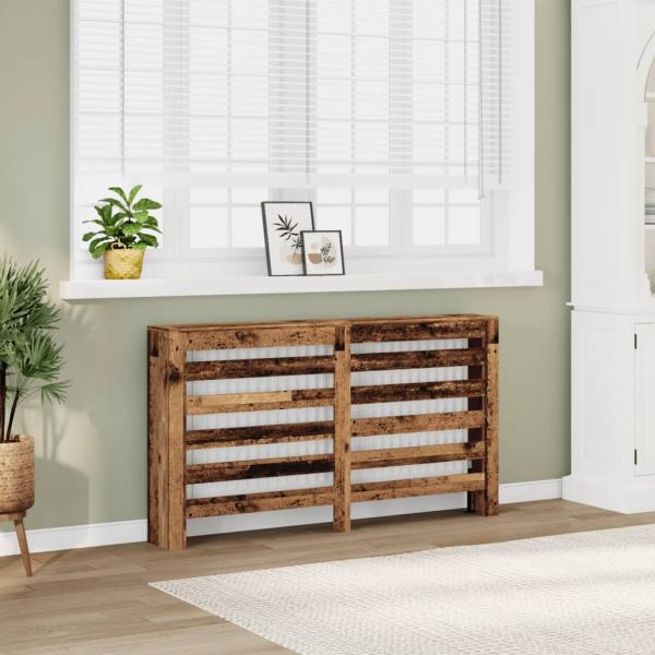 ARDEBO.de - Heizkörperverkleidung Altholz-Optik 149x20x82 cm Holzwerkstoff