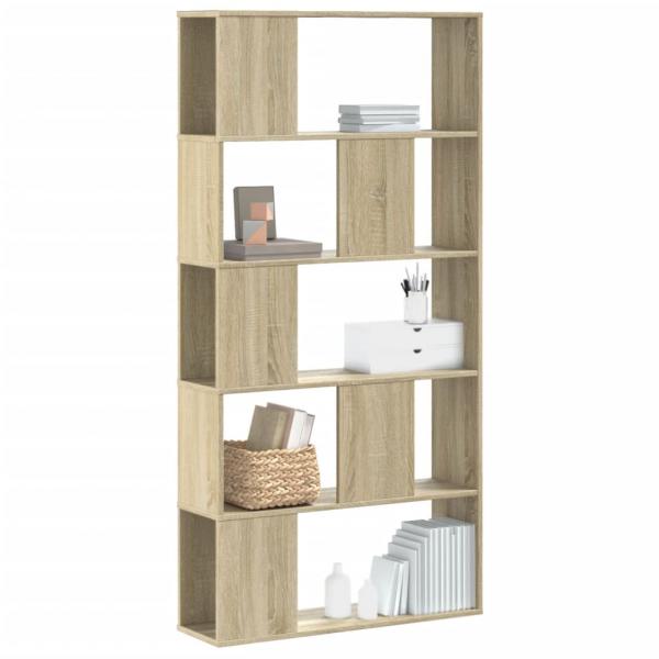 ARDEBO.de - Bücherregal 5 Böden Sonoma-Eiche 80,5x23,5x162,5 Holzwerkstoff