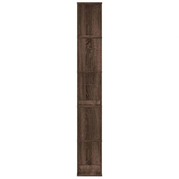 Bücherregal 5 Böden Braun Eichen-Optik 45x23,5x162,5 cm