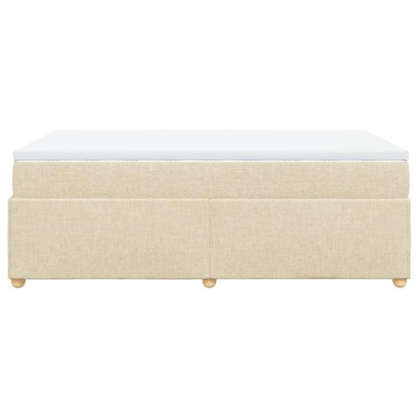 Boxspringbett mit Matratze Creme 120x200 cm Stoff