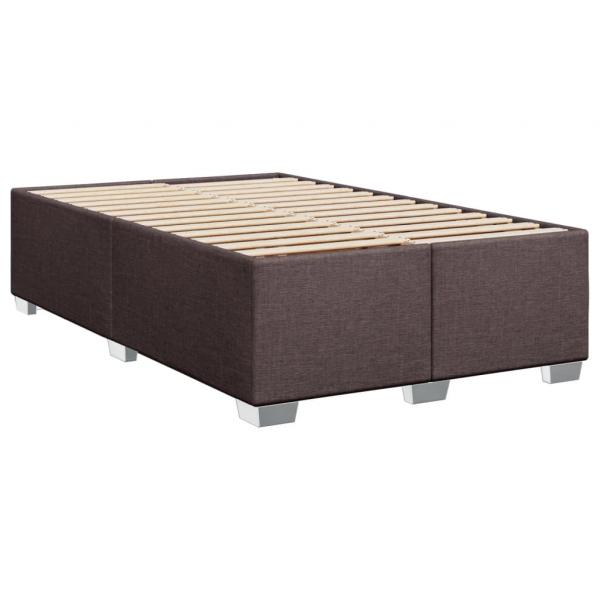 Boxspringbett mit Matratze Dunkelbraun 100x200 cm Stoff