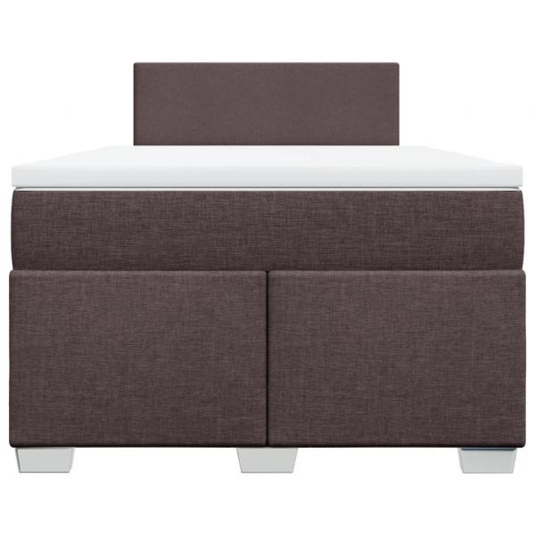 Boxspringbett mit Matratze Dunkelbraun 120x190 cm Stoff