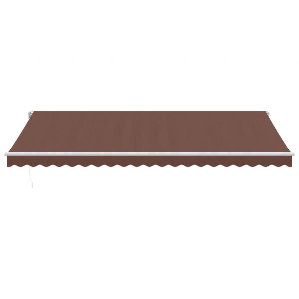 Markise Manuell mit LED Braun 500x350 cm