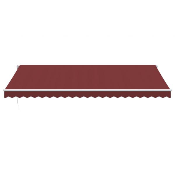 Markise Manuell mit LED Weinrot 500x350 cm