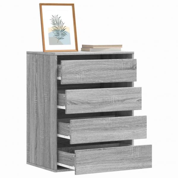 ARDEBO.de - Kommode Grau Sonoma 60x41x76 cm Holzwerkstoff