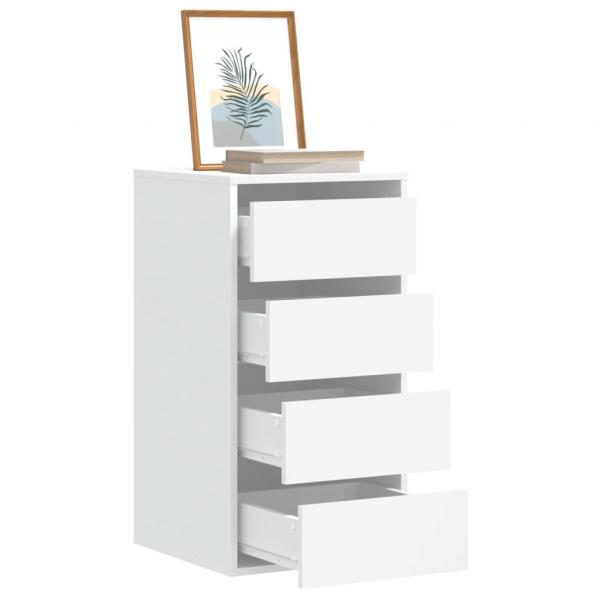 ARDEBO.de - Kommode Weiß 40x41x76 cm Holzwerkstoff