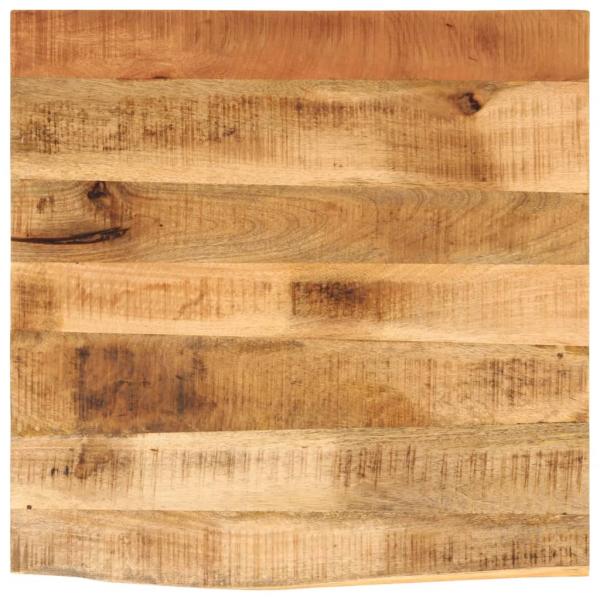 ARDEBO.de - Tischplatte 40x40x3,8 cm Baumkante Massivholz Raues Mangoholz