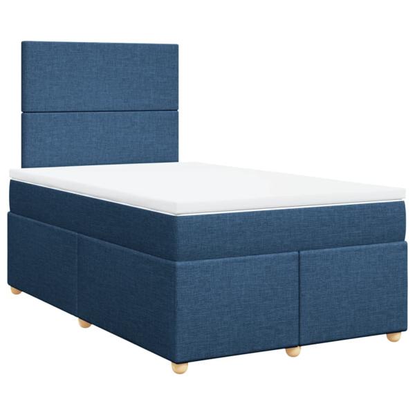 ARDEBO.de - Boxspringbett mit Matratze Blau 120x190 cm Stoff