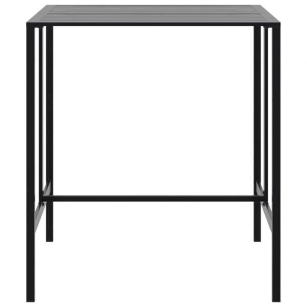 5-tlg. Gartenbar-Set Schwarz Pulverbeschichteter Stahl
