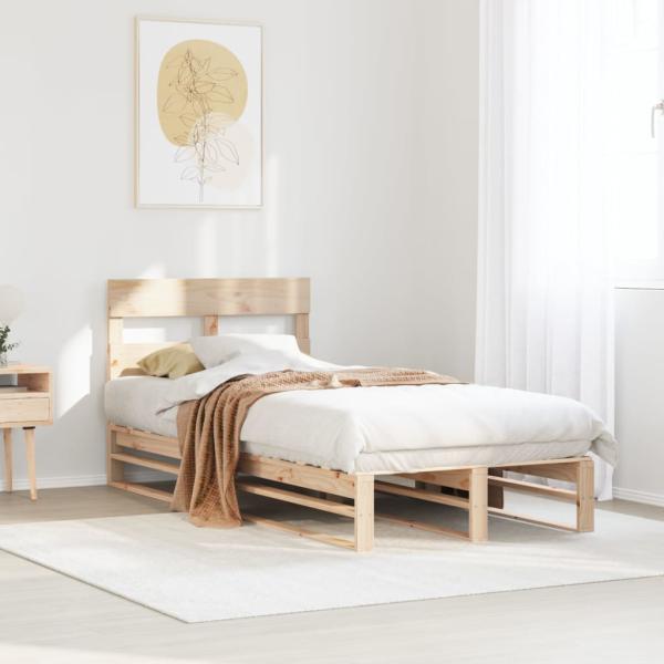 ARDEBO.de - Massivholzbett ohne Matratze 75x190 cm Kiefernholz
