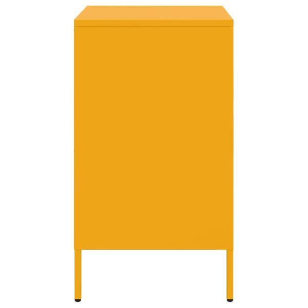 Nachttische 2 Stk. Senfgelb 36x39x68 cm Stahl