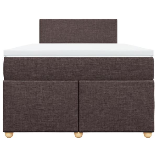 ARDEBO.de - Boxspringbett mit Matratze Dunkelbraun 120x190 cm Stoff