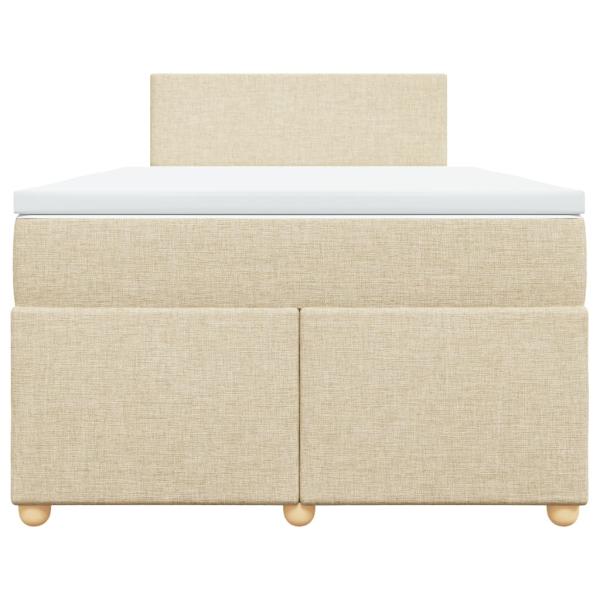 Boxspringbett mit Matratze Creme 120x190 cm Stoff
