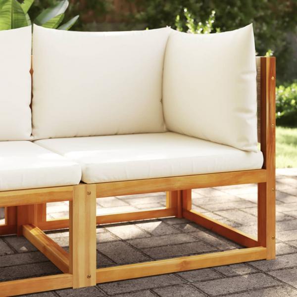 ARDEBO.de - Garten-Ecksofa mit Kissen Massivholz Akazie