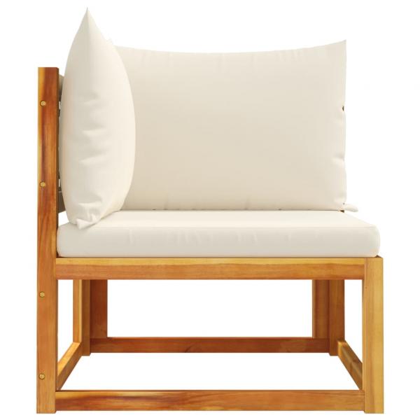 Garten-Ecksofa mit Kissen Massivholz Akazie