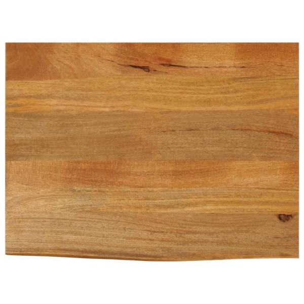 ARDEBO.de - Tischplatte mit Baumkante 70x60x2,5 cm Massivholz Mango
