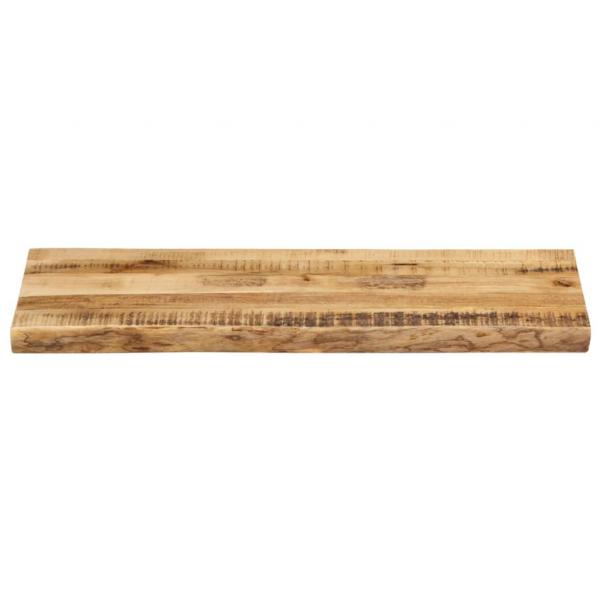 Tischplatte mit Baumkante 90x40x3,8 cm Raues Mango Massivholz