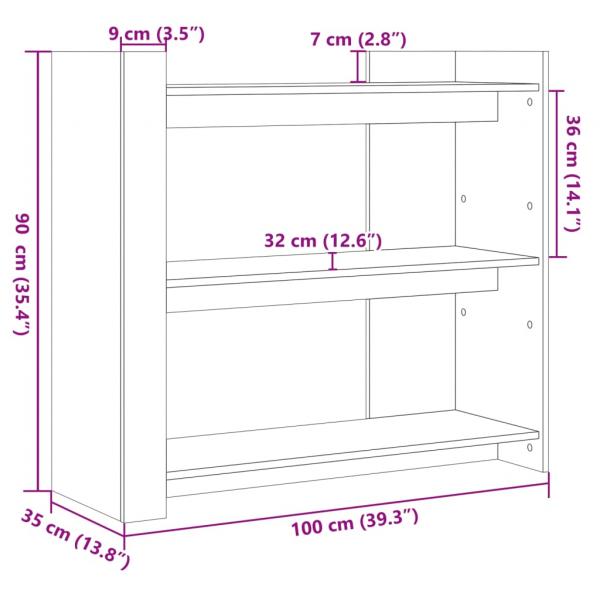 Konsolentisch Grau Sonoma 100x35x90 cm Holzwerkstoff