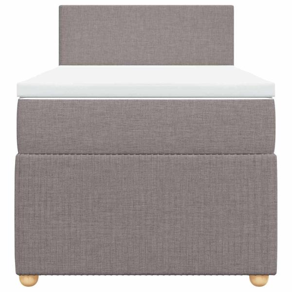 Boxspringbett mit Matratze Taupe 90x190 cm Stoff