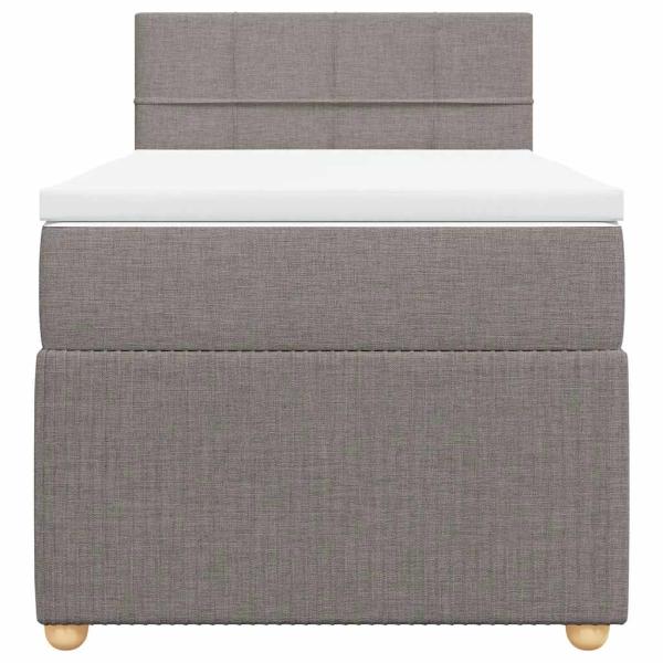 Boxspringbett mit Matratze Taupe 90x190 cm Stoff