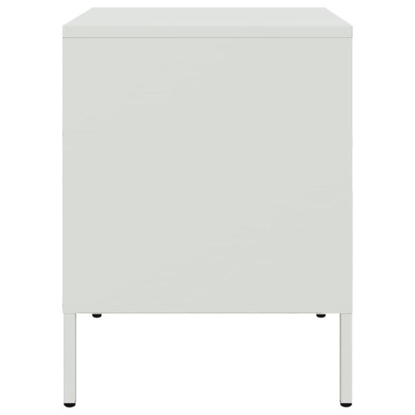 Nachttisch Weiß 36x39x50,5 cm Stahl